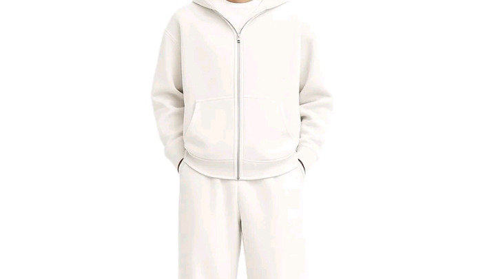 No. 39 Set Double Zipper Boxy Hoodie